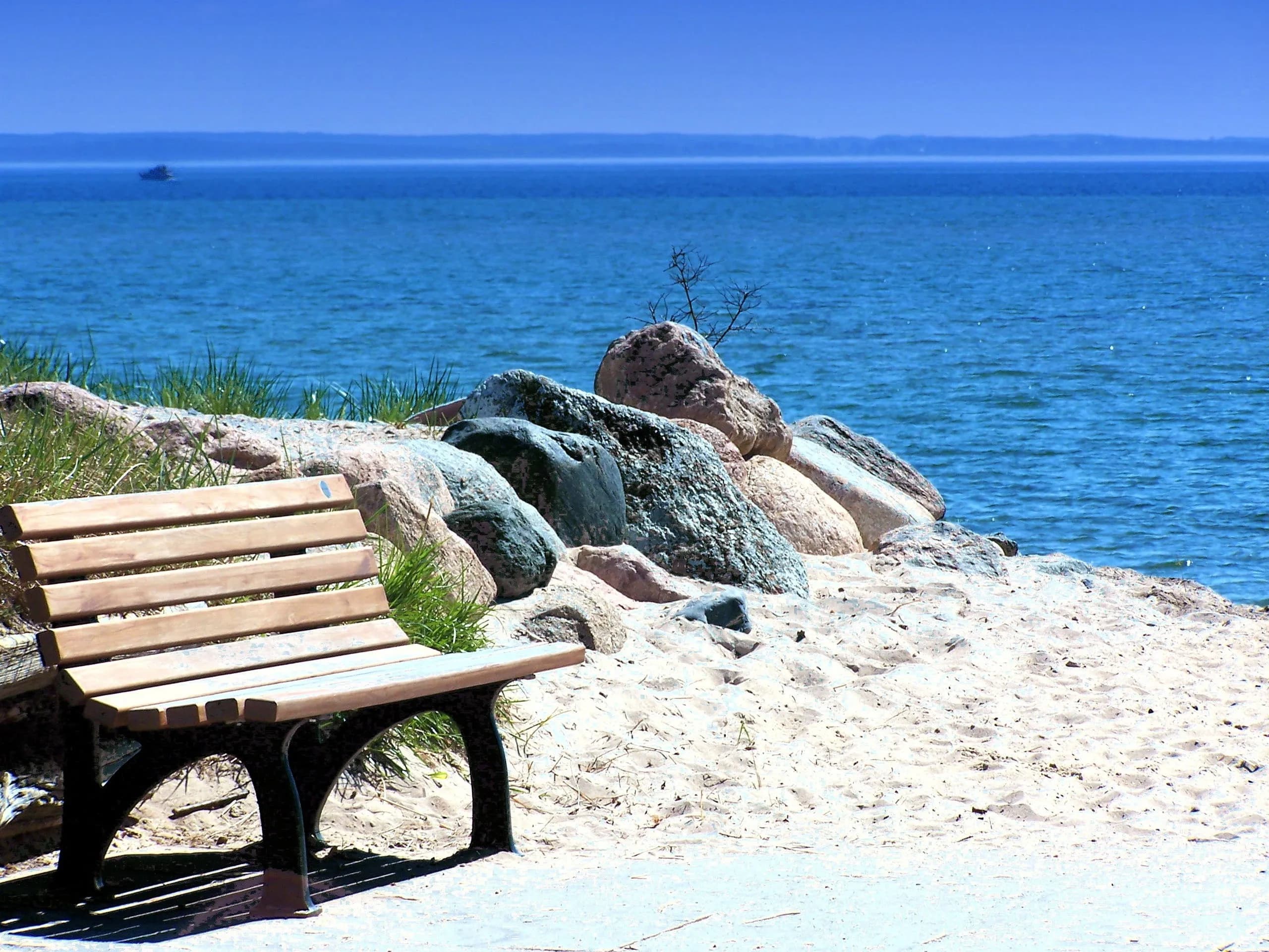 Pelzerhaken Bucht mit flachem Wasser